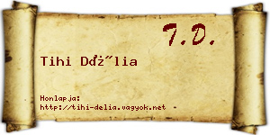 Tihi Délia névjegykártya